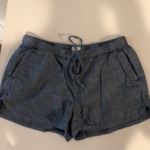 J.Crew chambray drawstring shorts - Picture 1 of 1